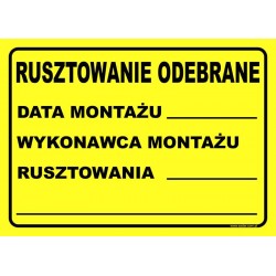 RUSZTOWANIE ODEBRANE